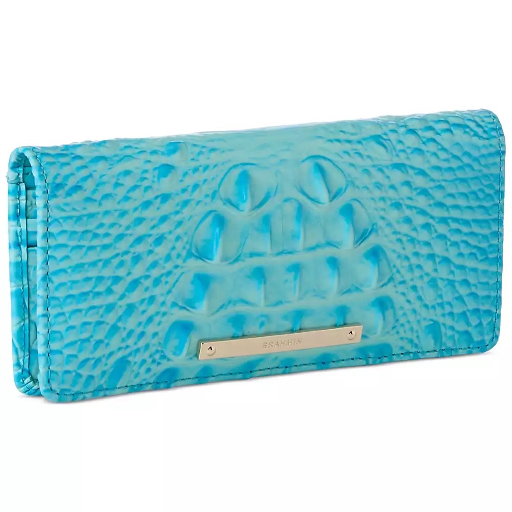 NWT✨BRAHMIN TROPIC BLUE MELBOURNE🩵 ADY WALLET RARE - Picture 3 of 16